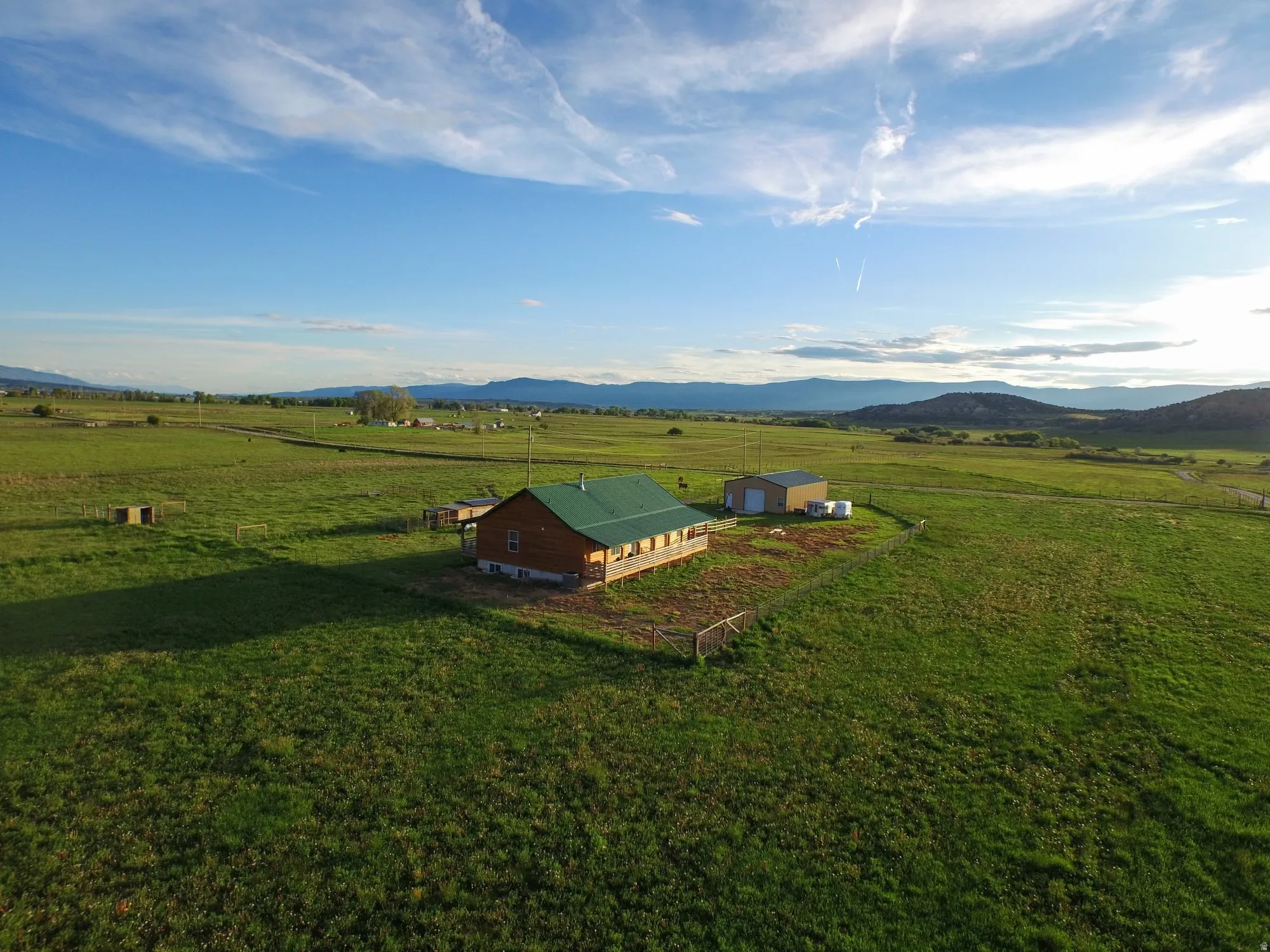 View of rural area with mountains and a pastoral area