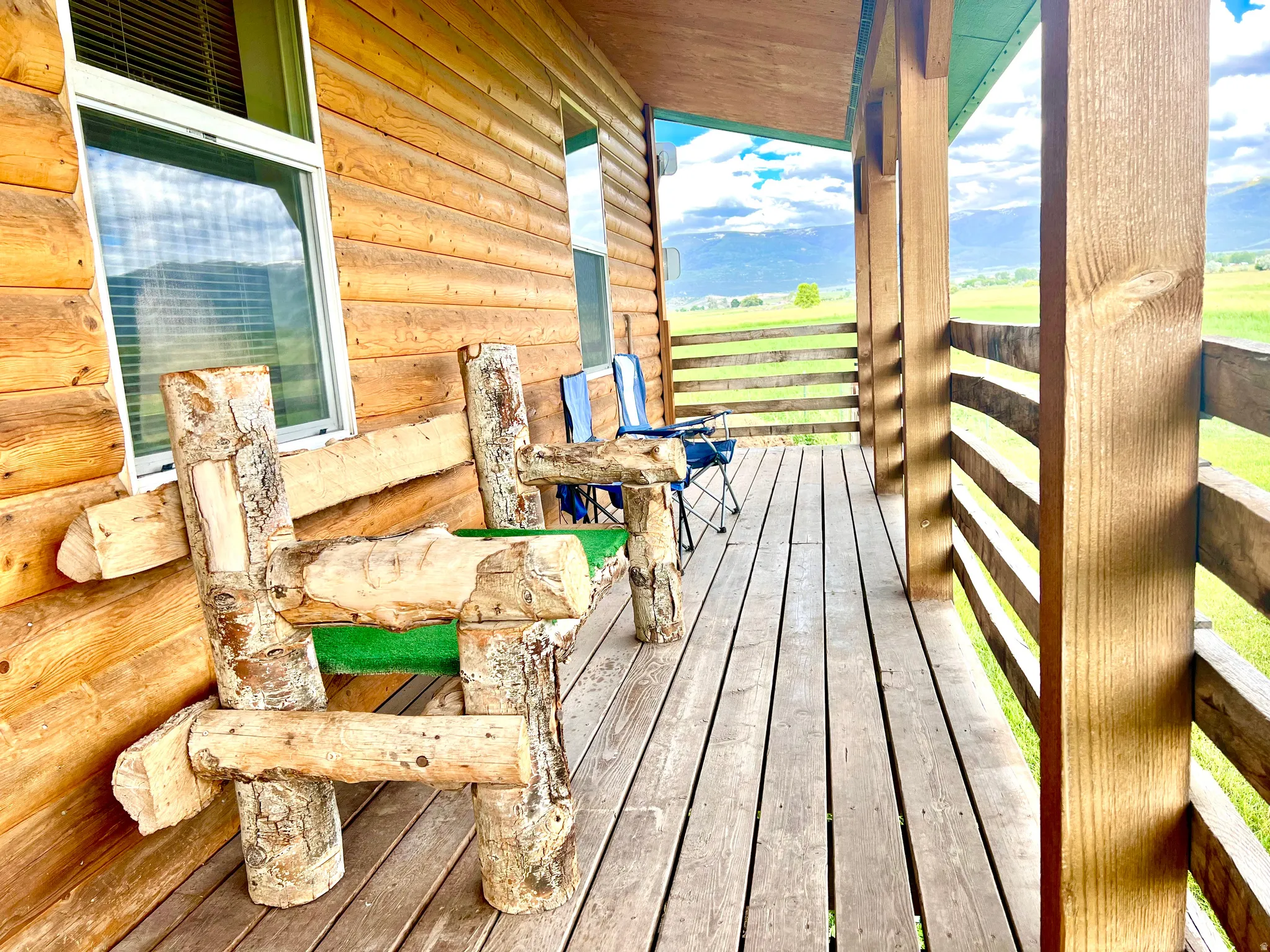 View of wooden terrace
