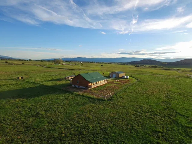 View of rural area with mountains and a pastoral area