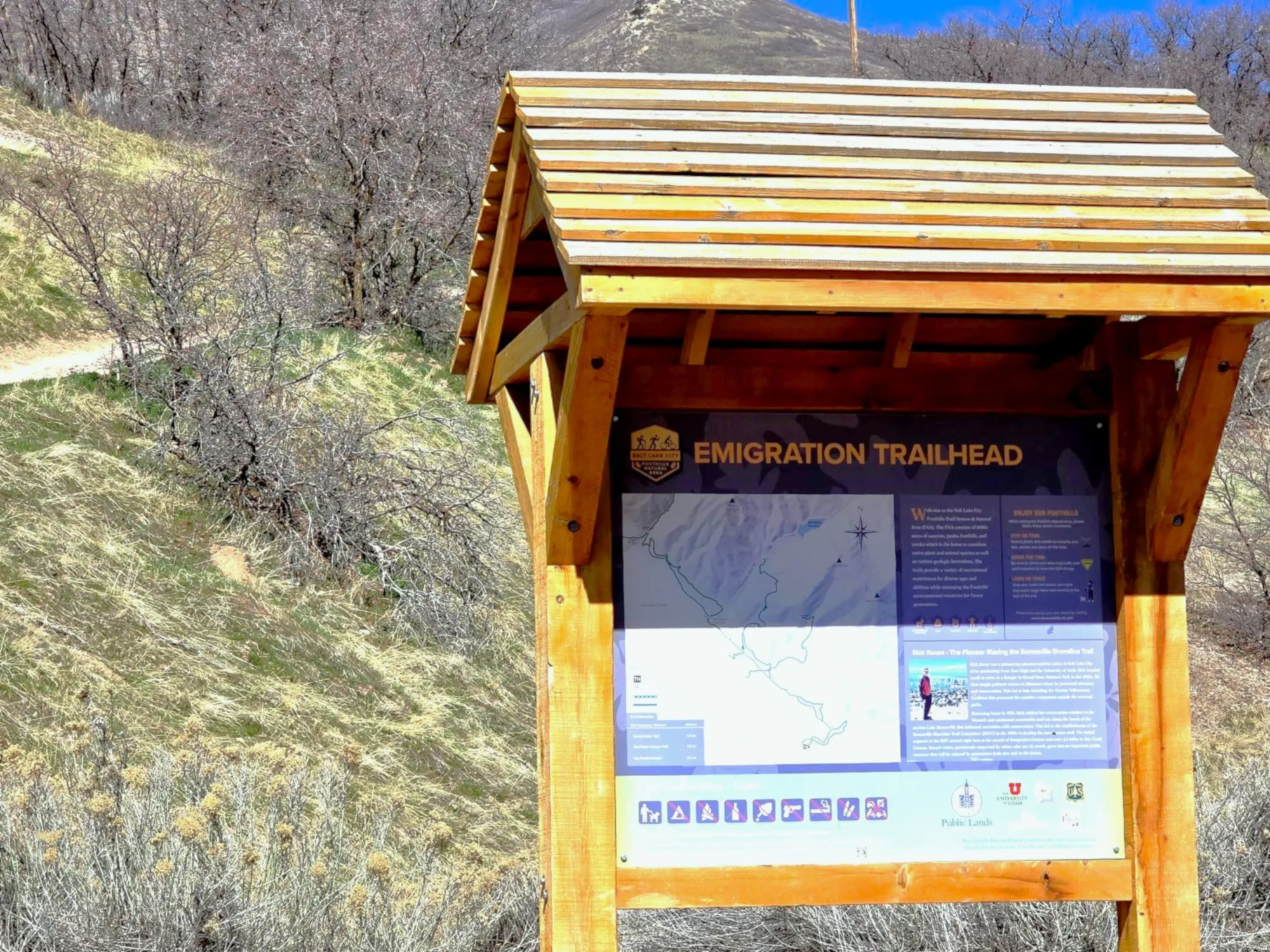 Nearby Emigration Trailhead for hiking and mountain biking,.