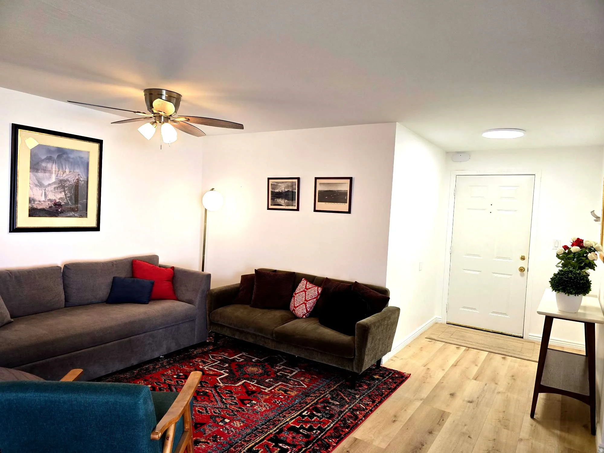 Living room and Front Entrance.