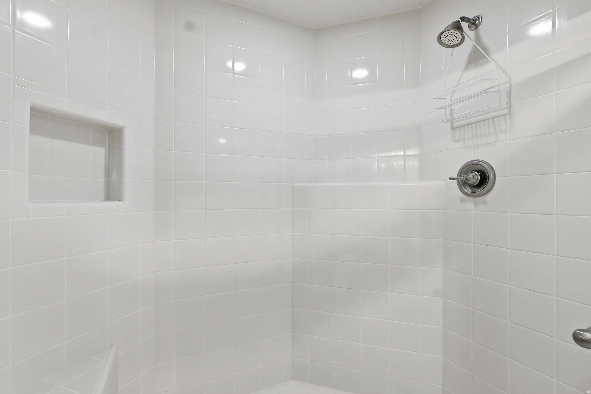 Bathroom with a tile shower