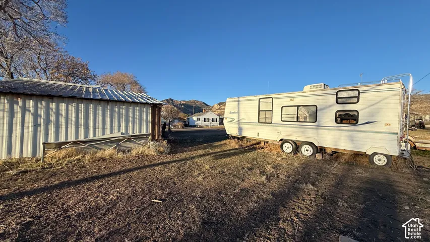 View of an outdoor structure. Camper not included.
