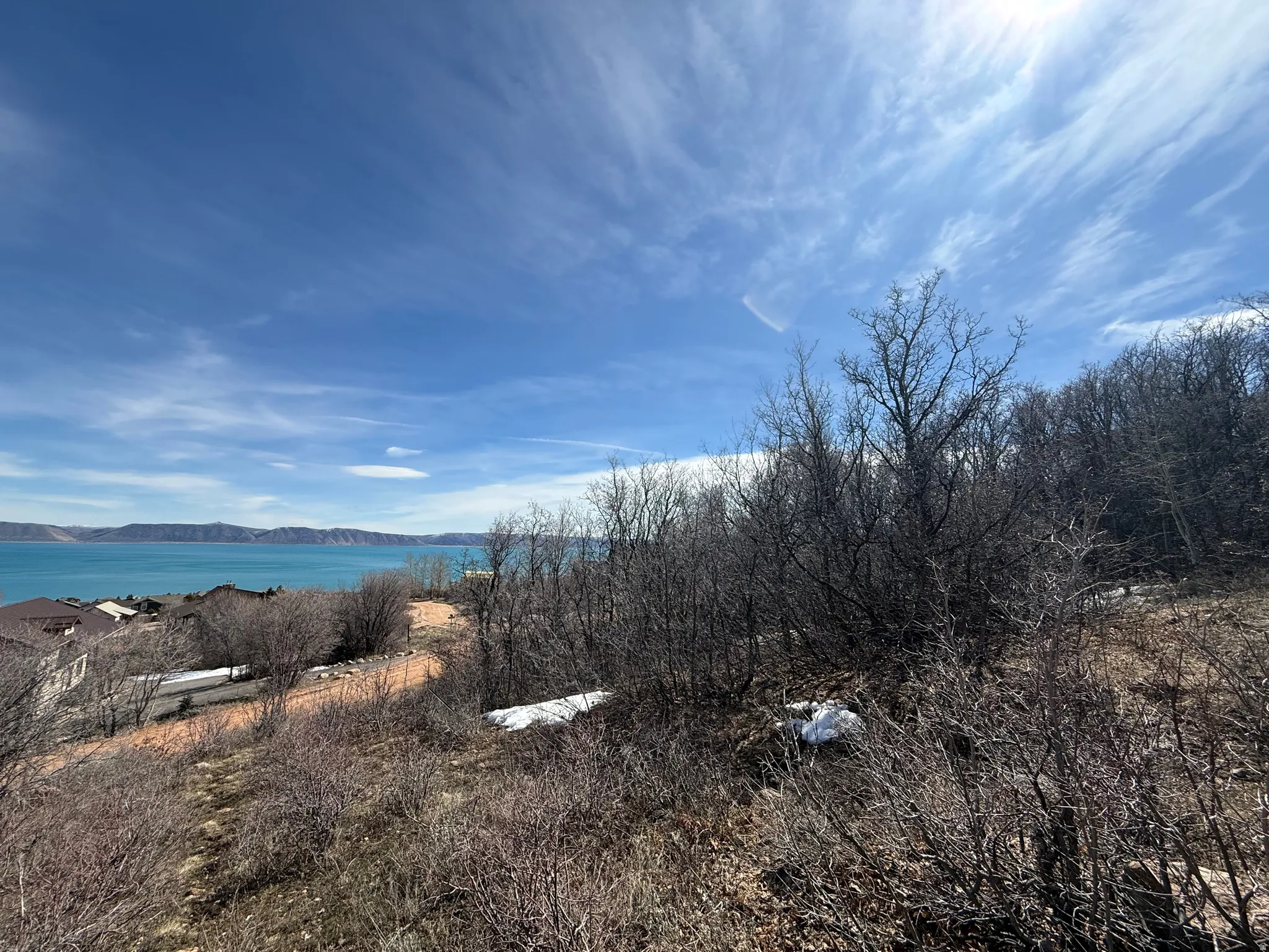 Water view featuring mountains