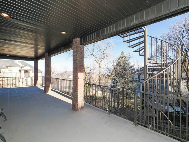 View of patio / terrace featuring stairs