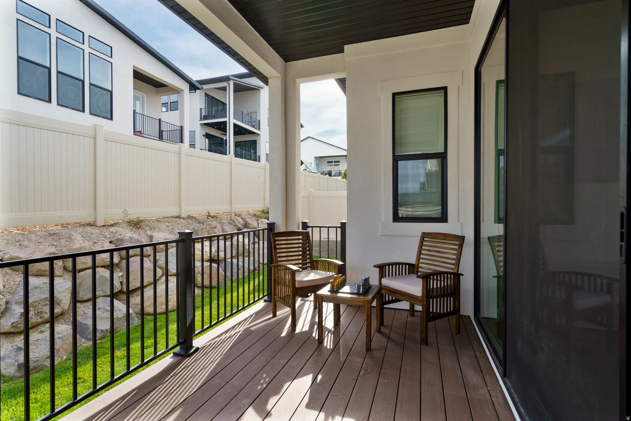 View of wooden terrace