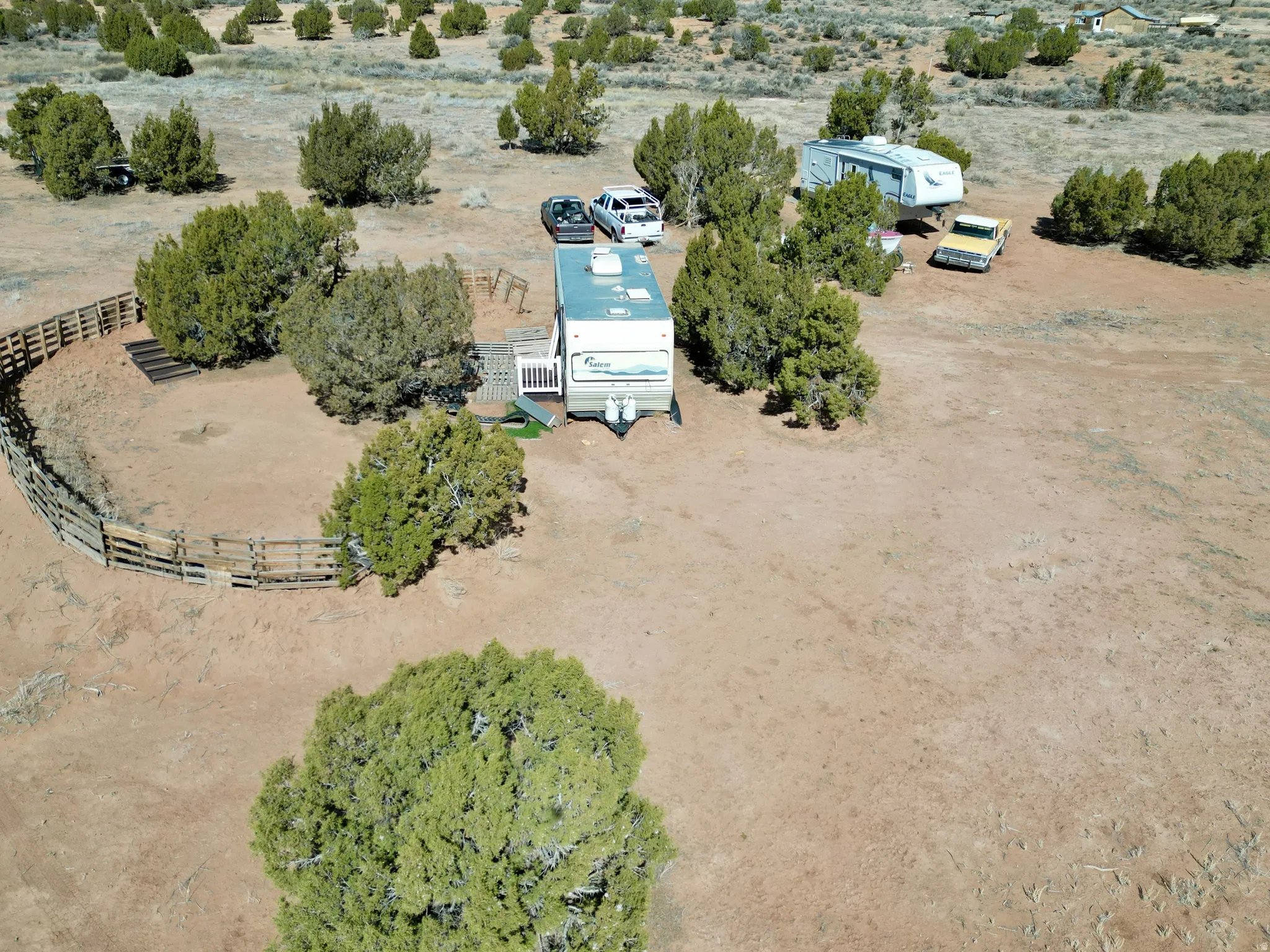 Aerial overview of property's location with rural landscape and a desert landscape