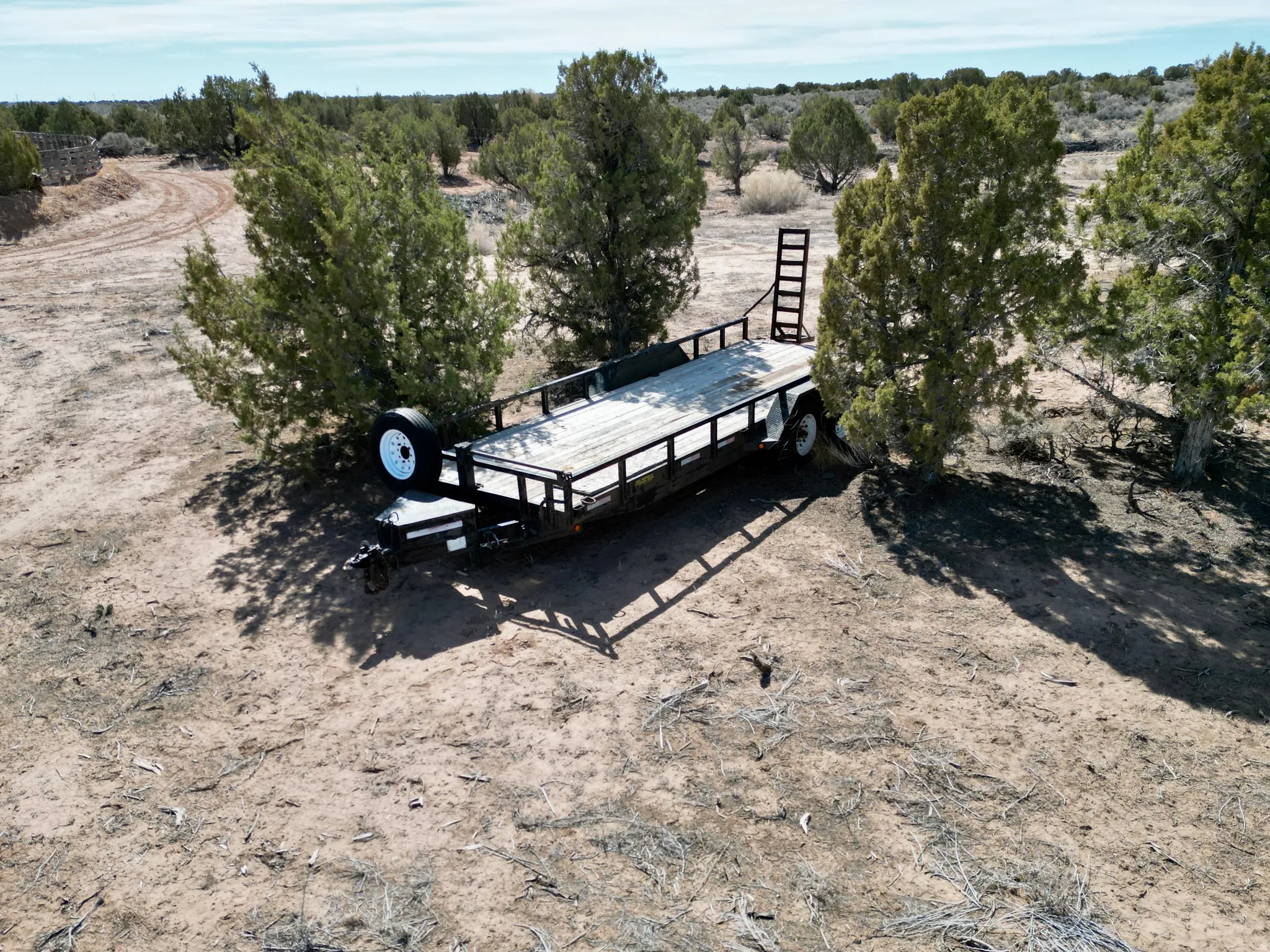 Aerial view of sparsely populated area