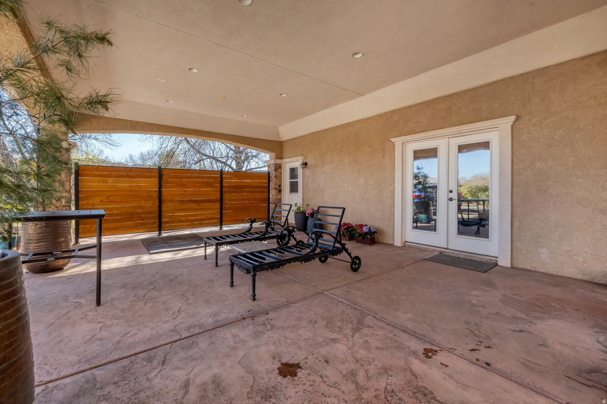 View of patio / terrace featuring french doors