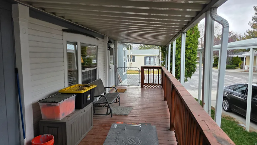 View of wooden porch