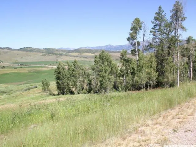 Mountain view with rural landscape