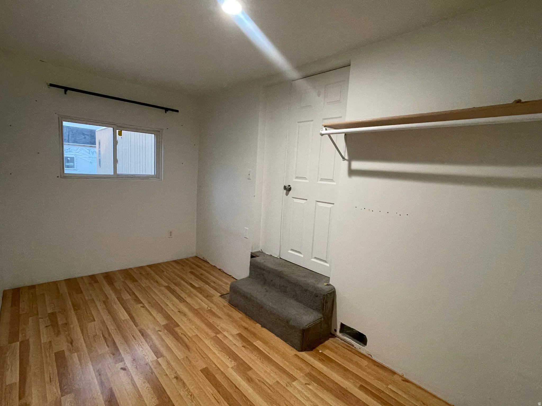 Interior space with light wood finished floors