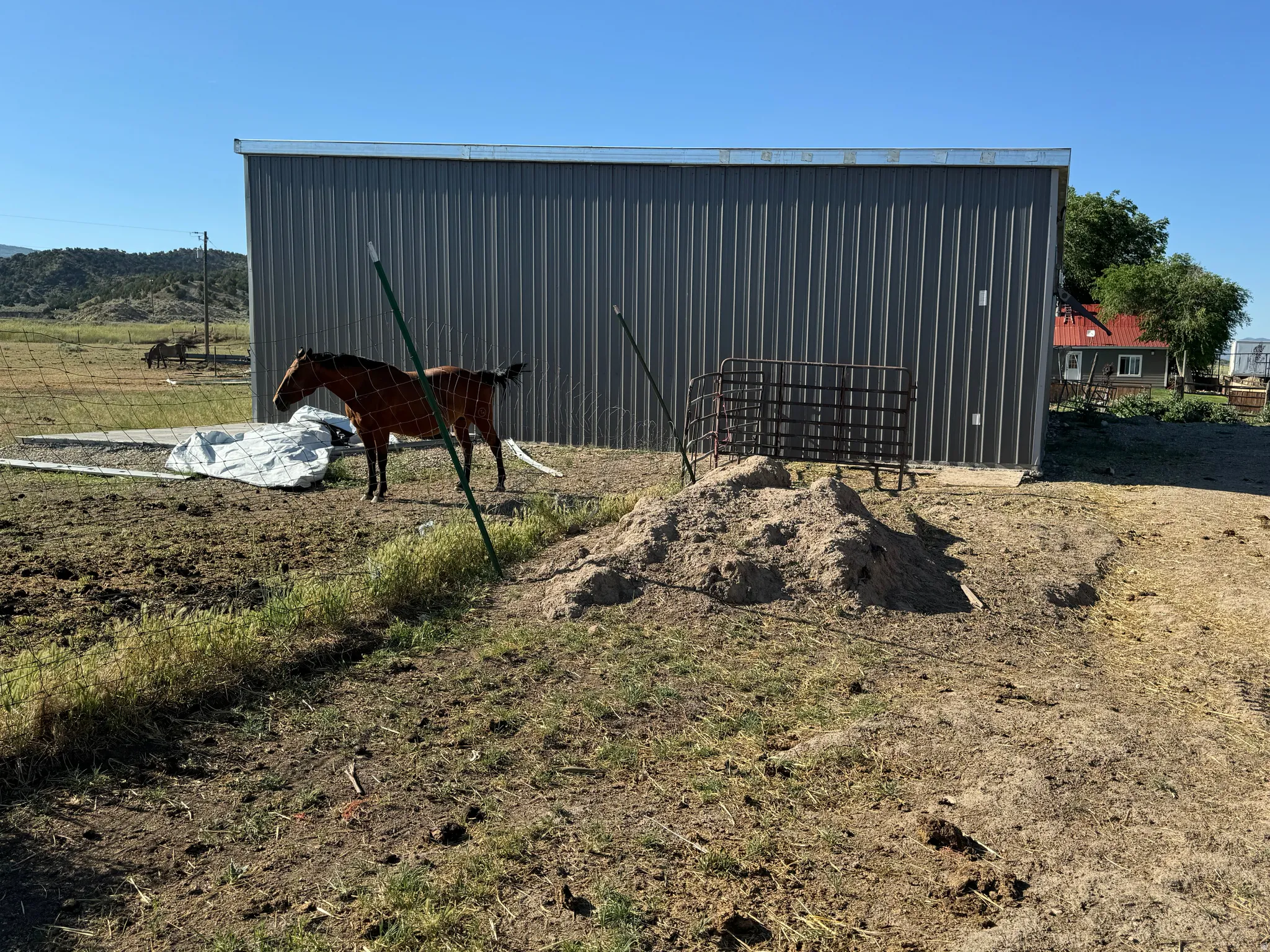 View of pole building