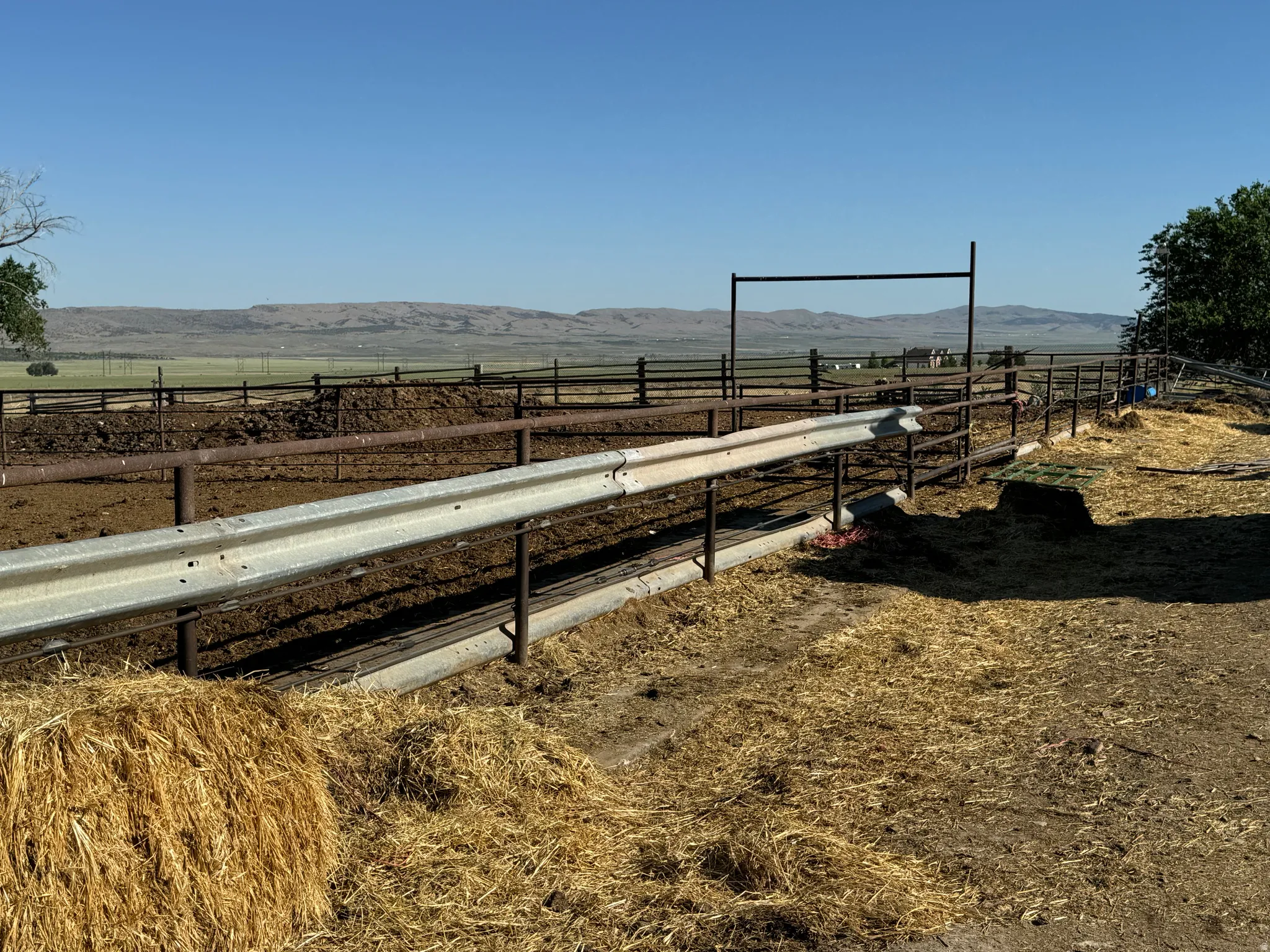 View of yard with a view of countryside and a mountain view