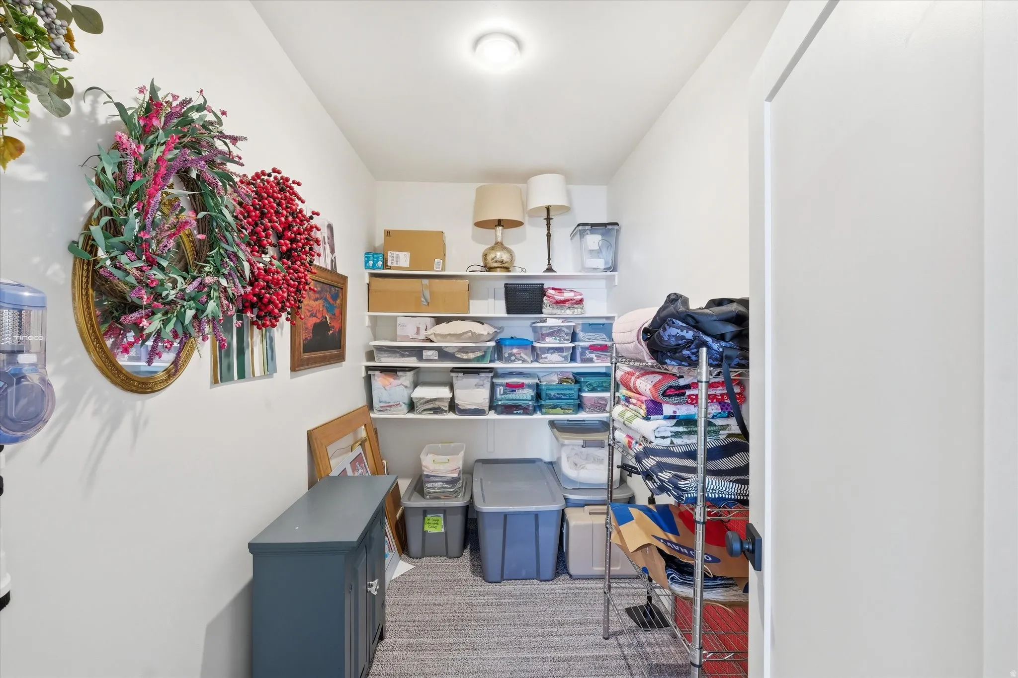 View of storage in bedroom closet