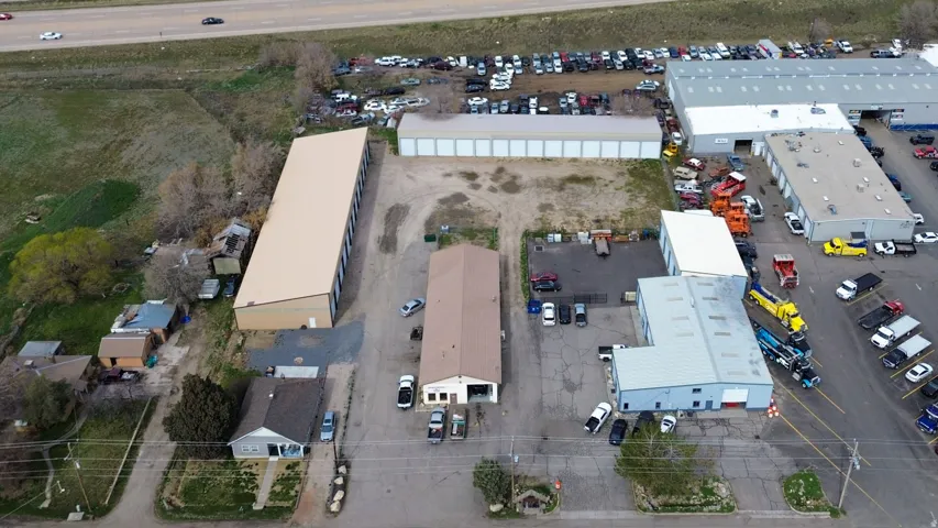 Drone / aerial view of industrial structures