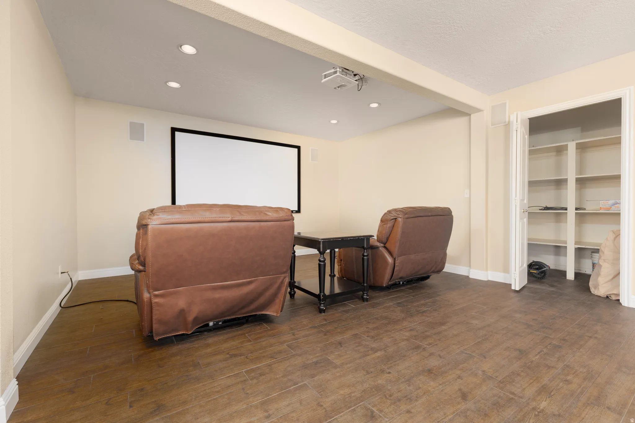 Family Room w Storage Closet Down