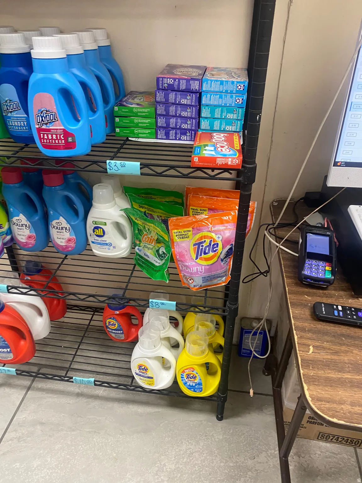 Detailed view of concrete flooring