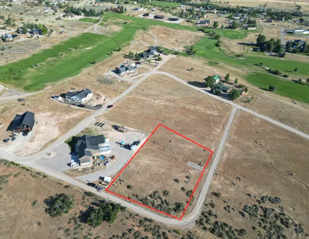 Overview of rural landscape with property parcel outlined