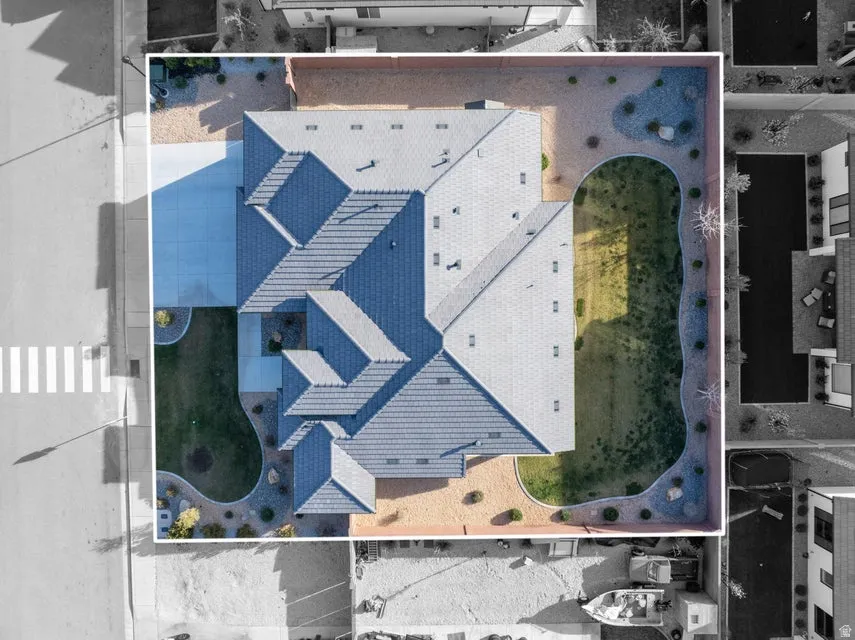 View of subject property with property boundaries highlighted