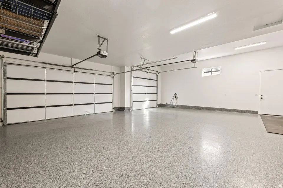 Garage with baseboards