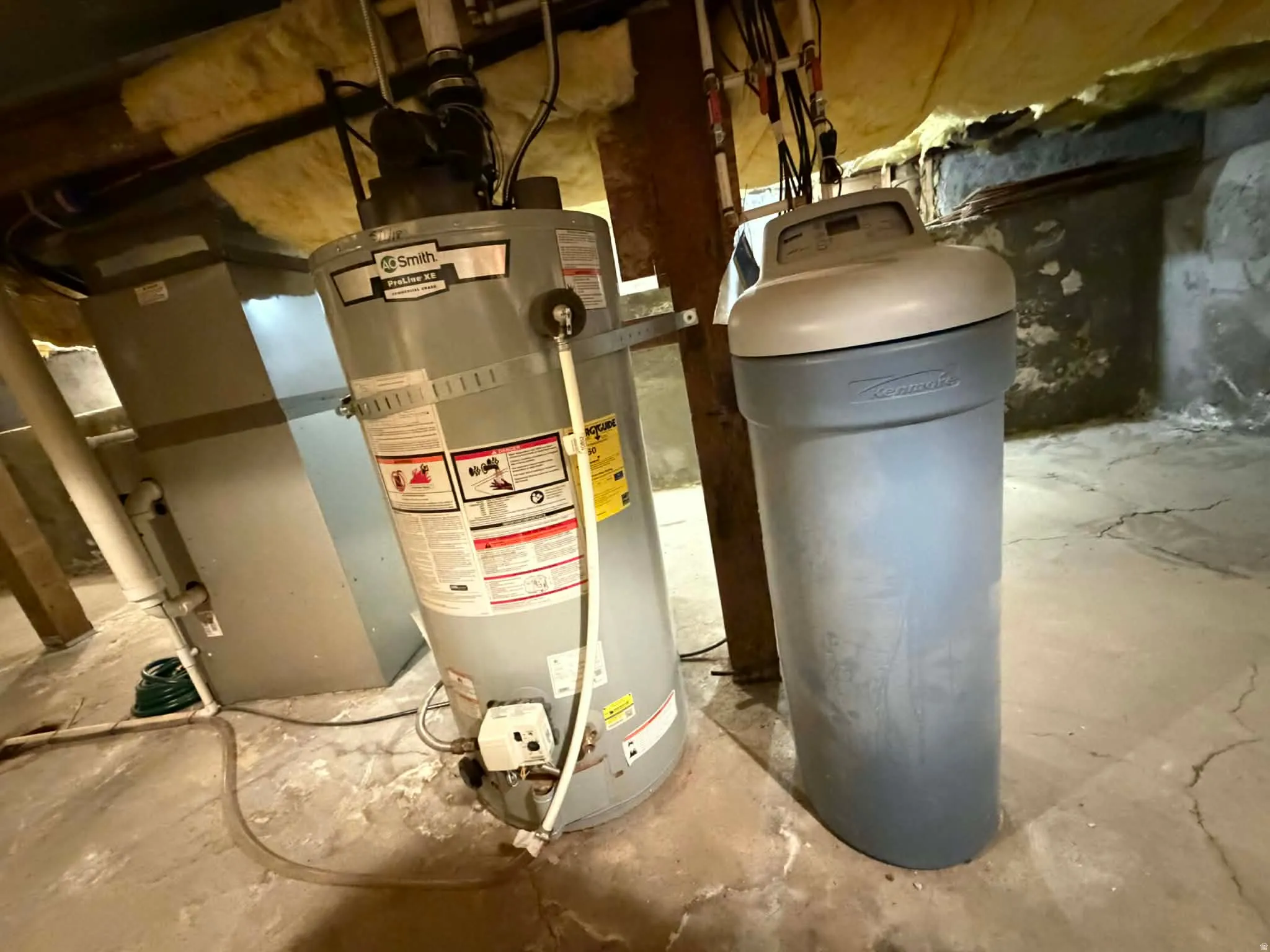 Utility room with water heater