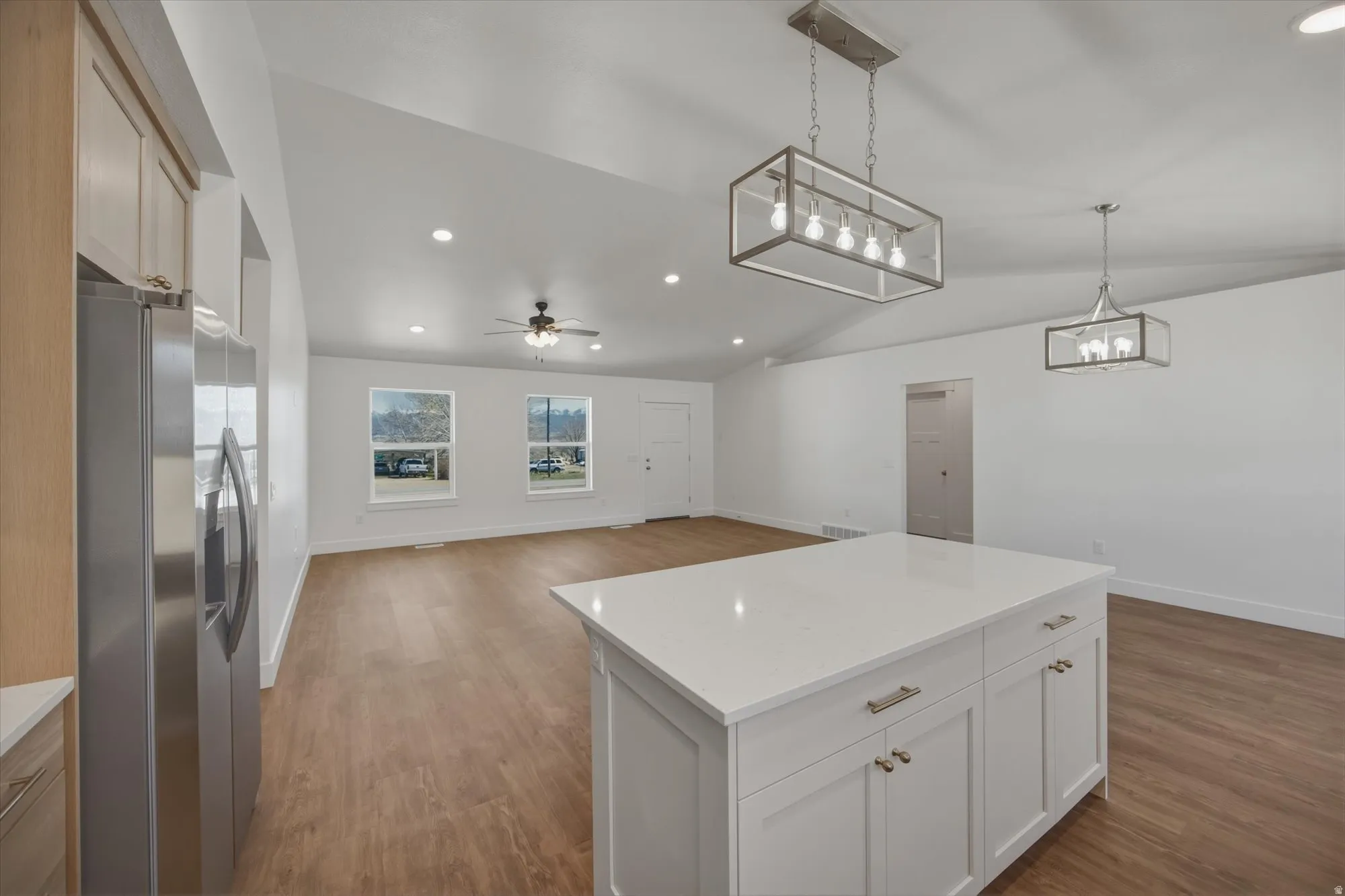 Kitchen overlooking family room