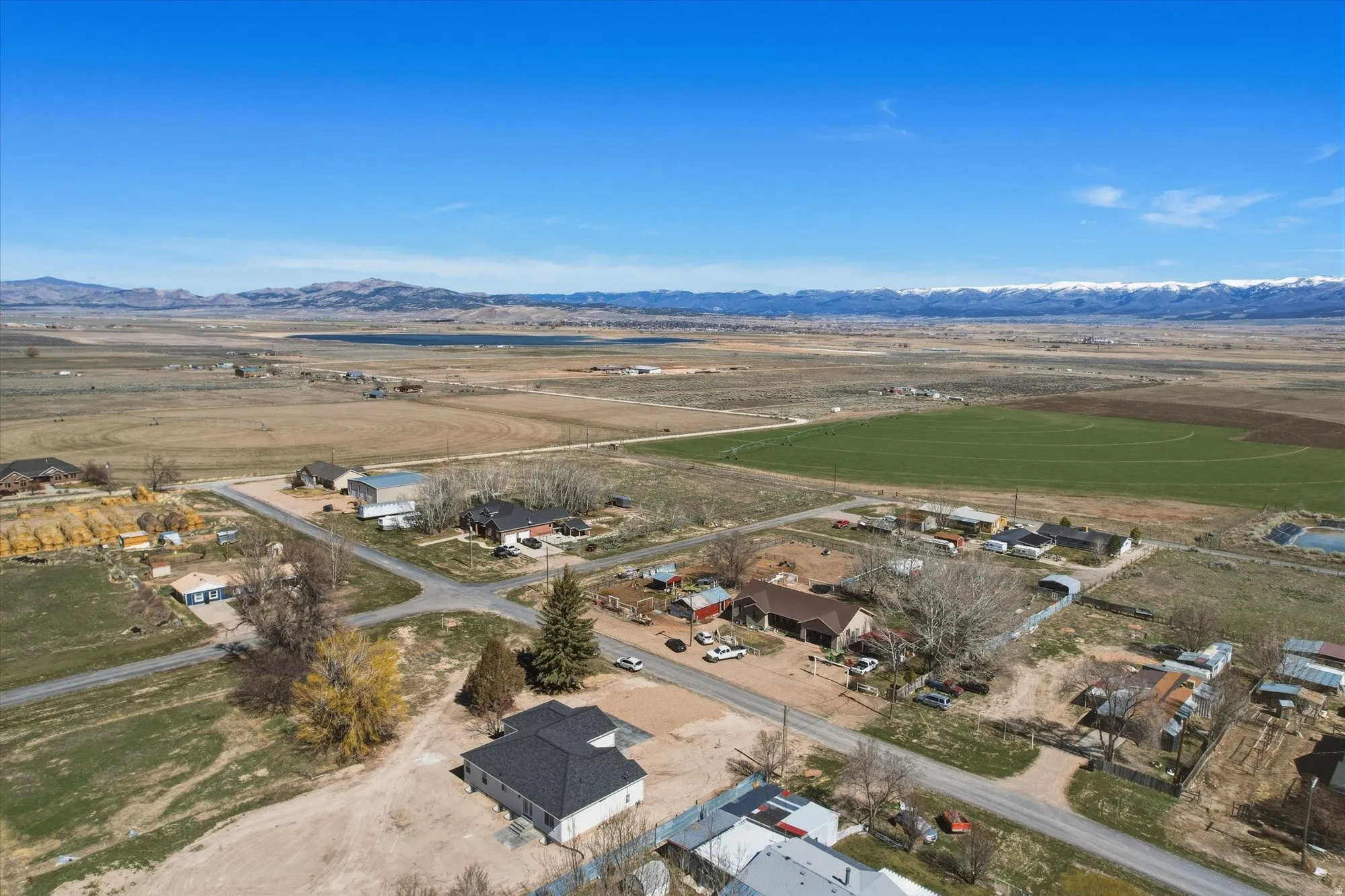 Aerial view of the east mountain range