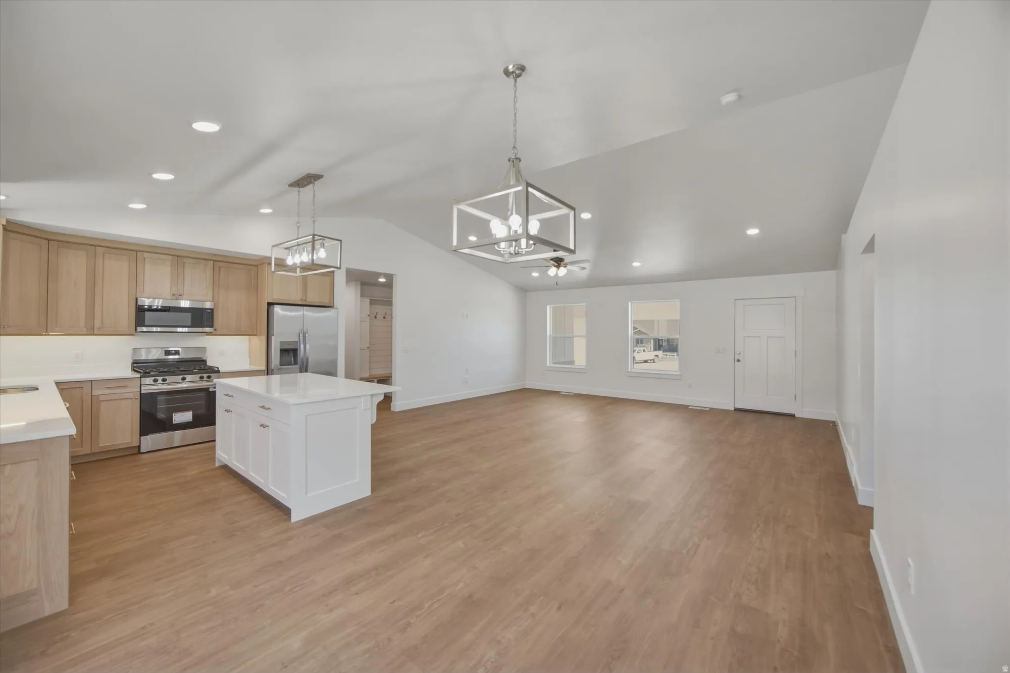 Dining room looking into the family room