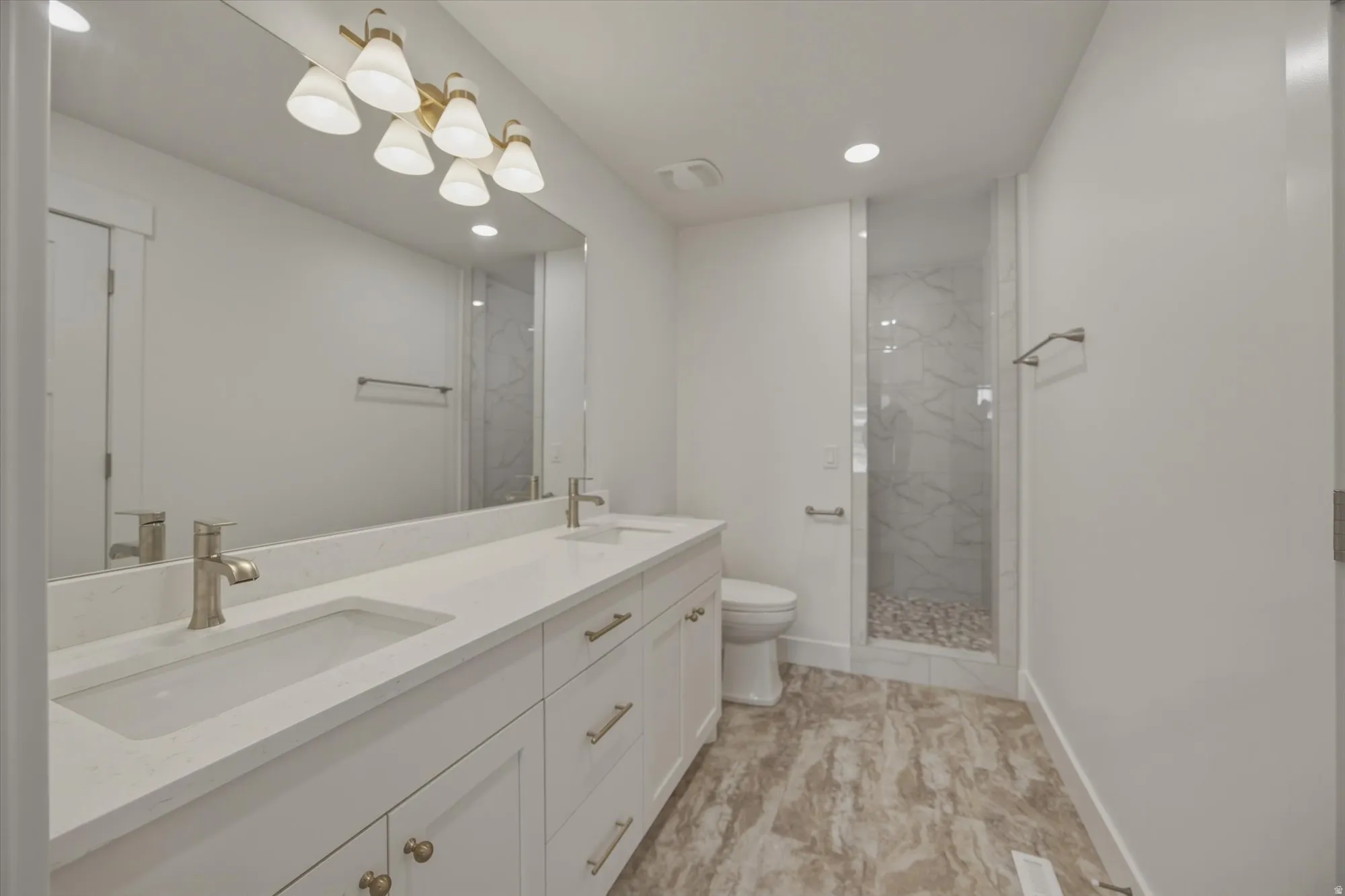 Primary bathroom with walk-in shower