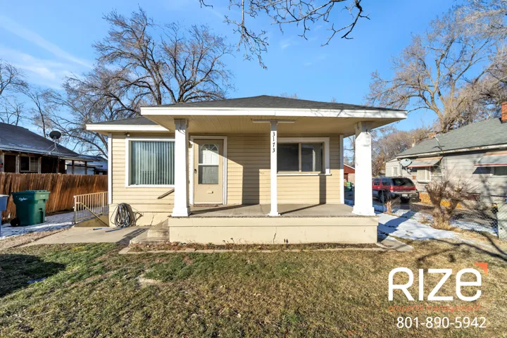 View of front of property with covered porch