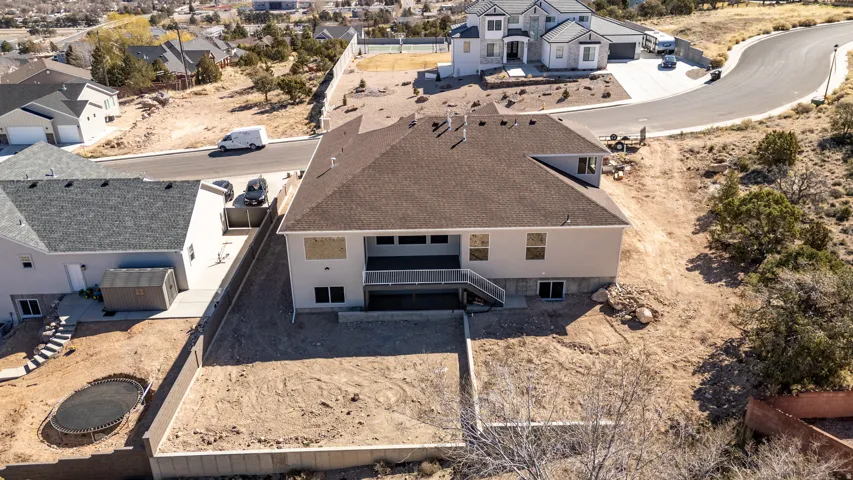 Aerial view of residential area