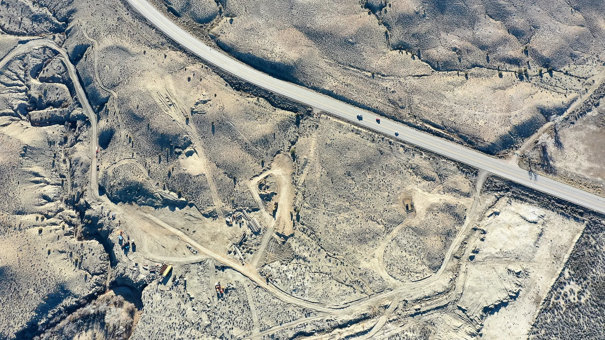 Aerial overview of property's location with rural landscape
