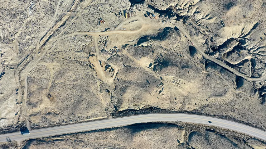 Aerial map of property and surrounding area