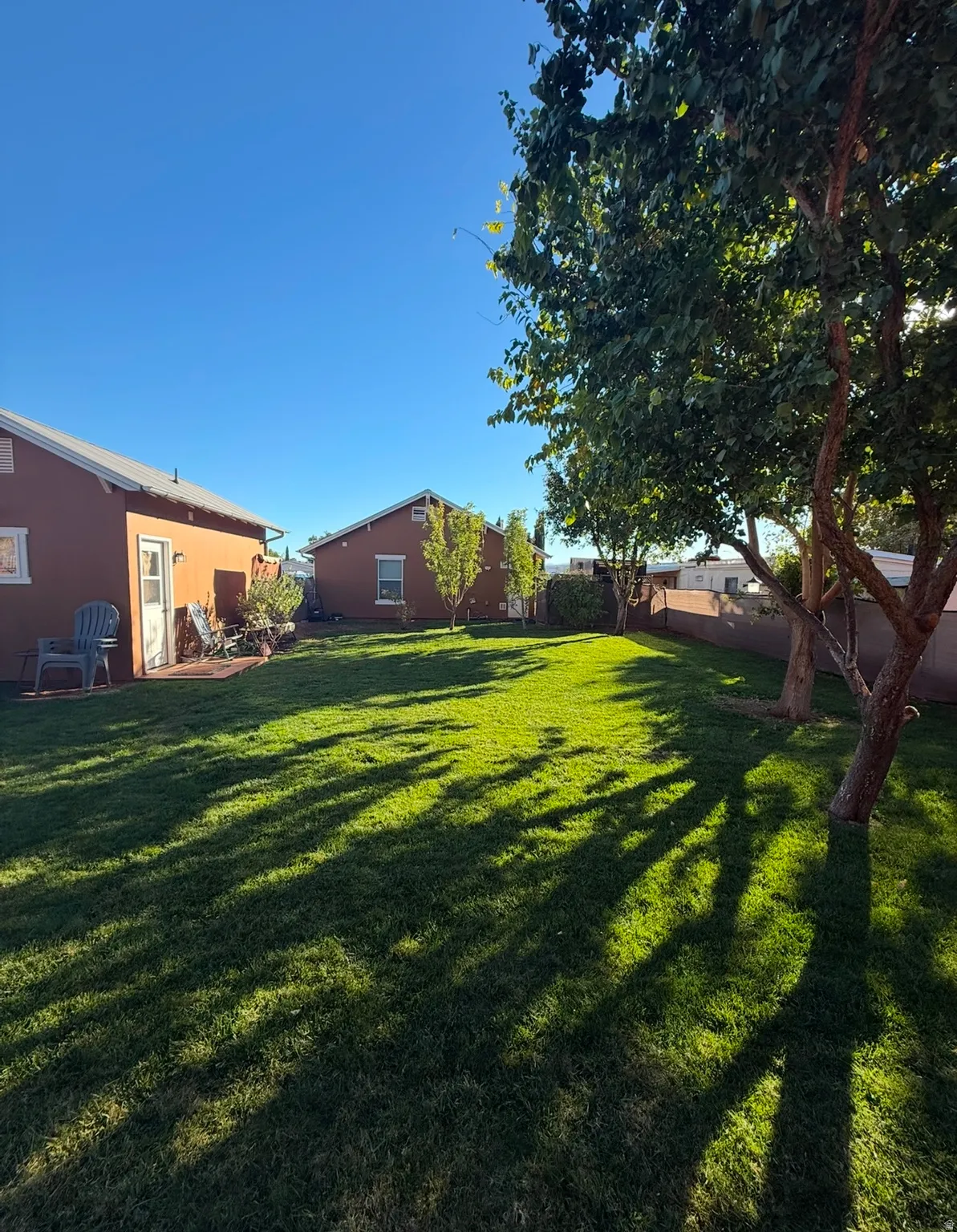 View of fenced yard