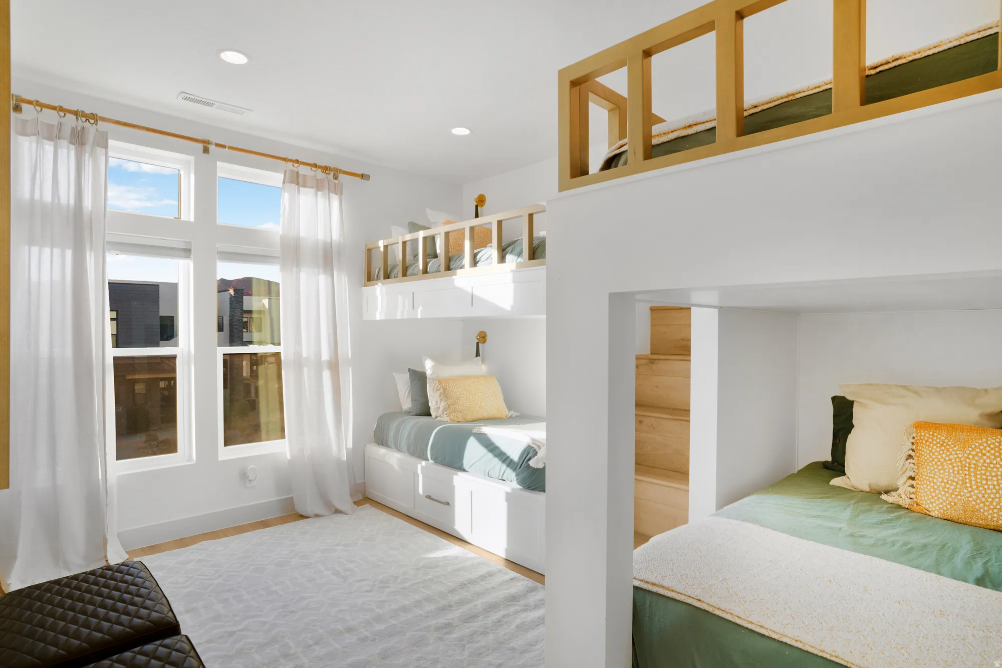 Bedroom featuring recessed lighting and light wood-type flooring