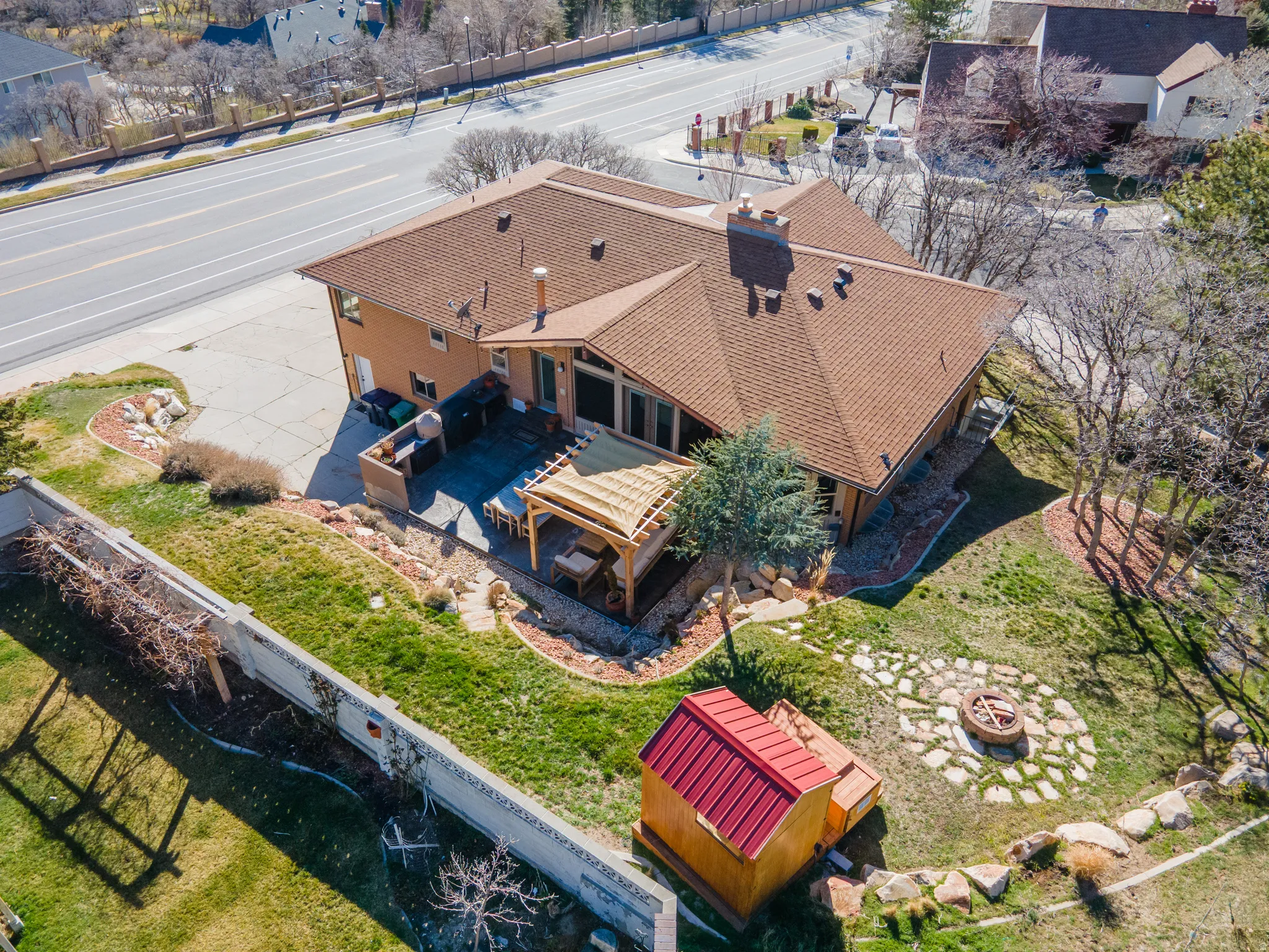 View from above of property