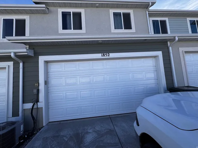 Garage with driveway