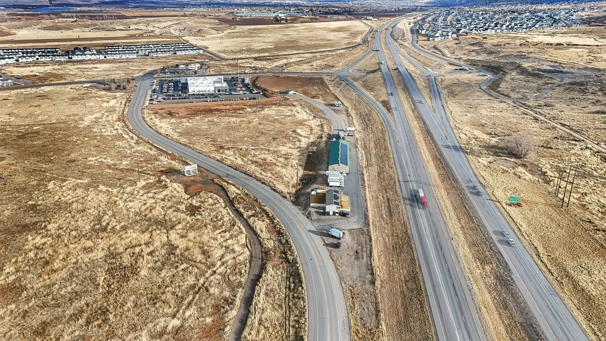 Aerial overview of property's location