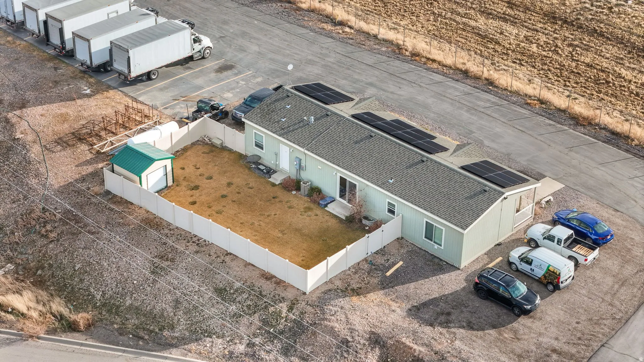 View from above of property