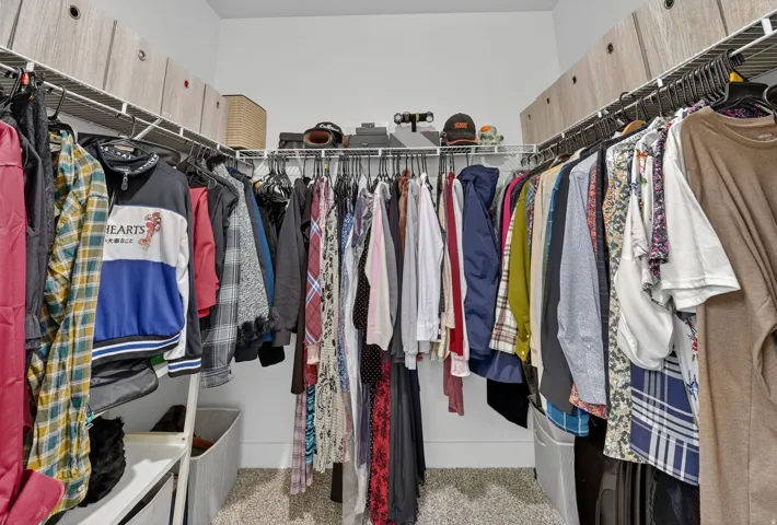 View of walk in closet