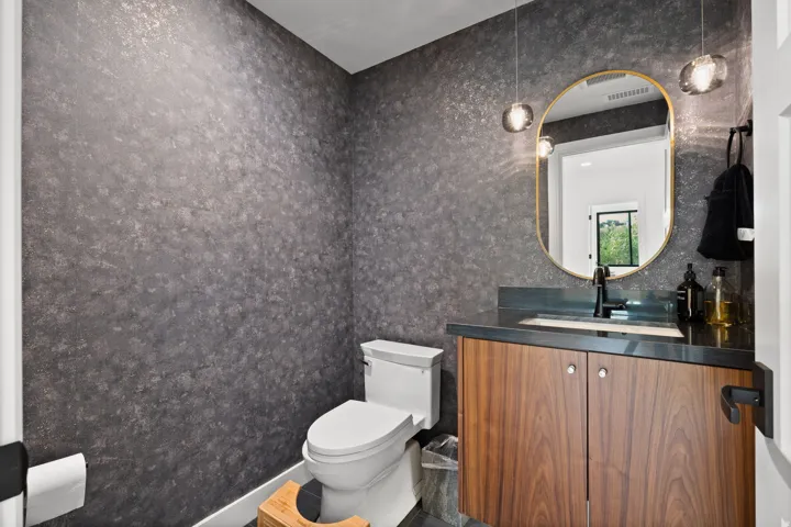 Bathroom with toilet and vanity