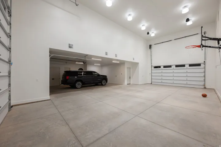 Garage with baseboards