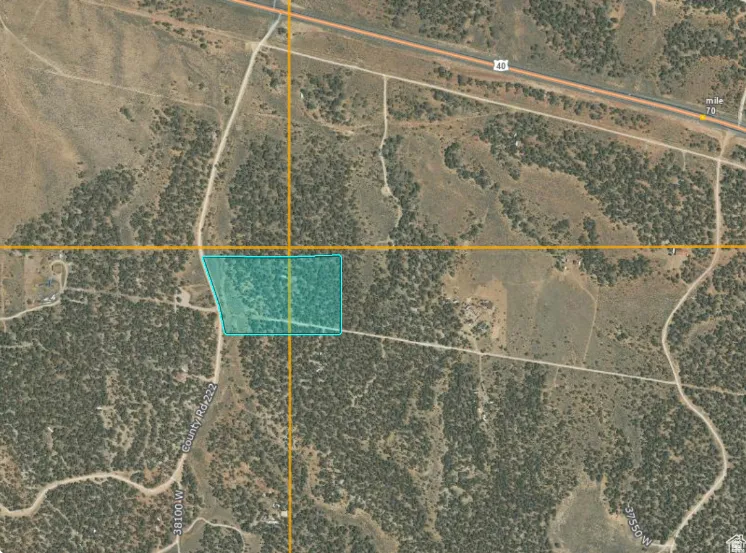 Map / location with property parcel outlined