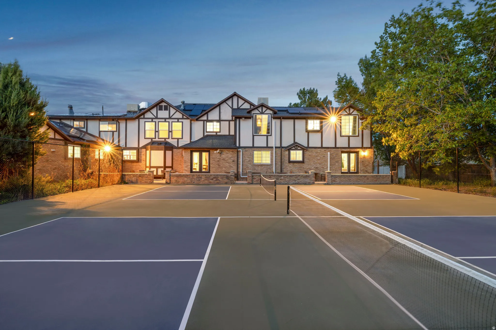 View of tennis court