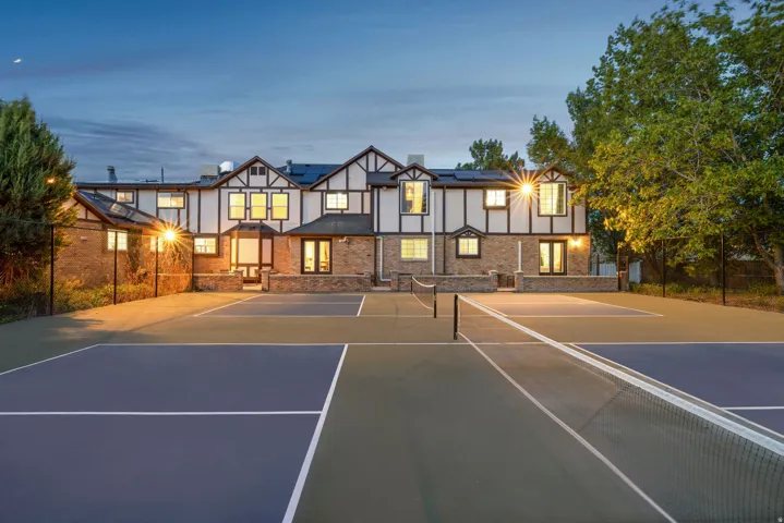 View of tennis court