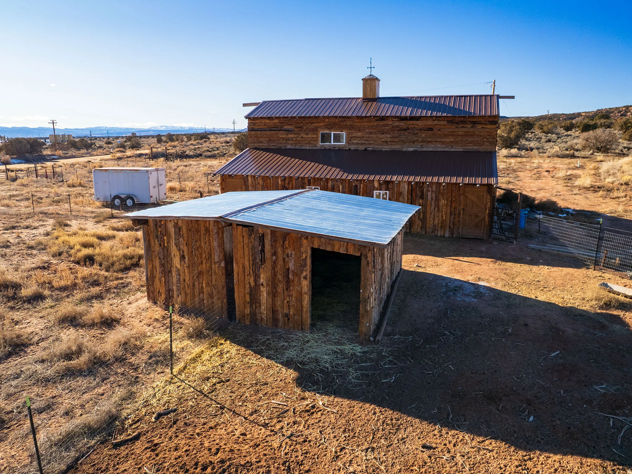 View of outbuilding featuring a view of countryside and a mountain view