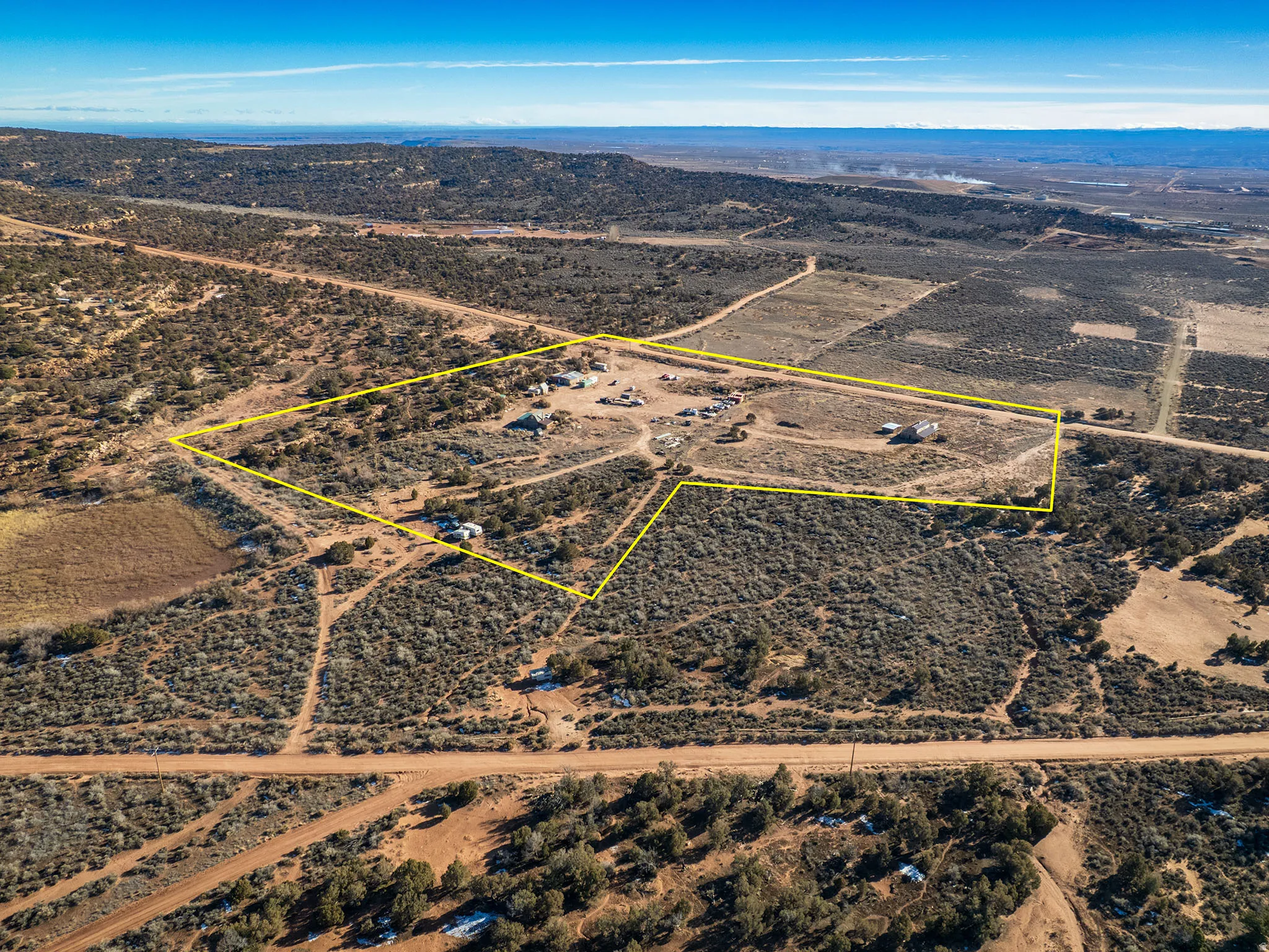 View of rural area featuring property parcel outlined and a desert landscape