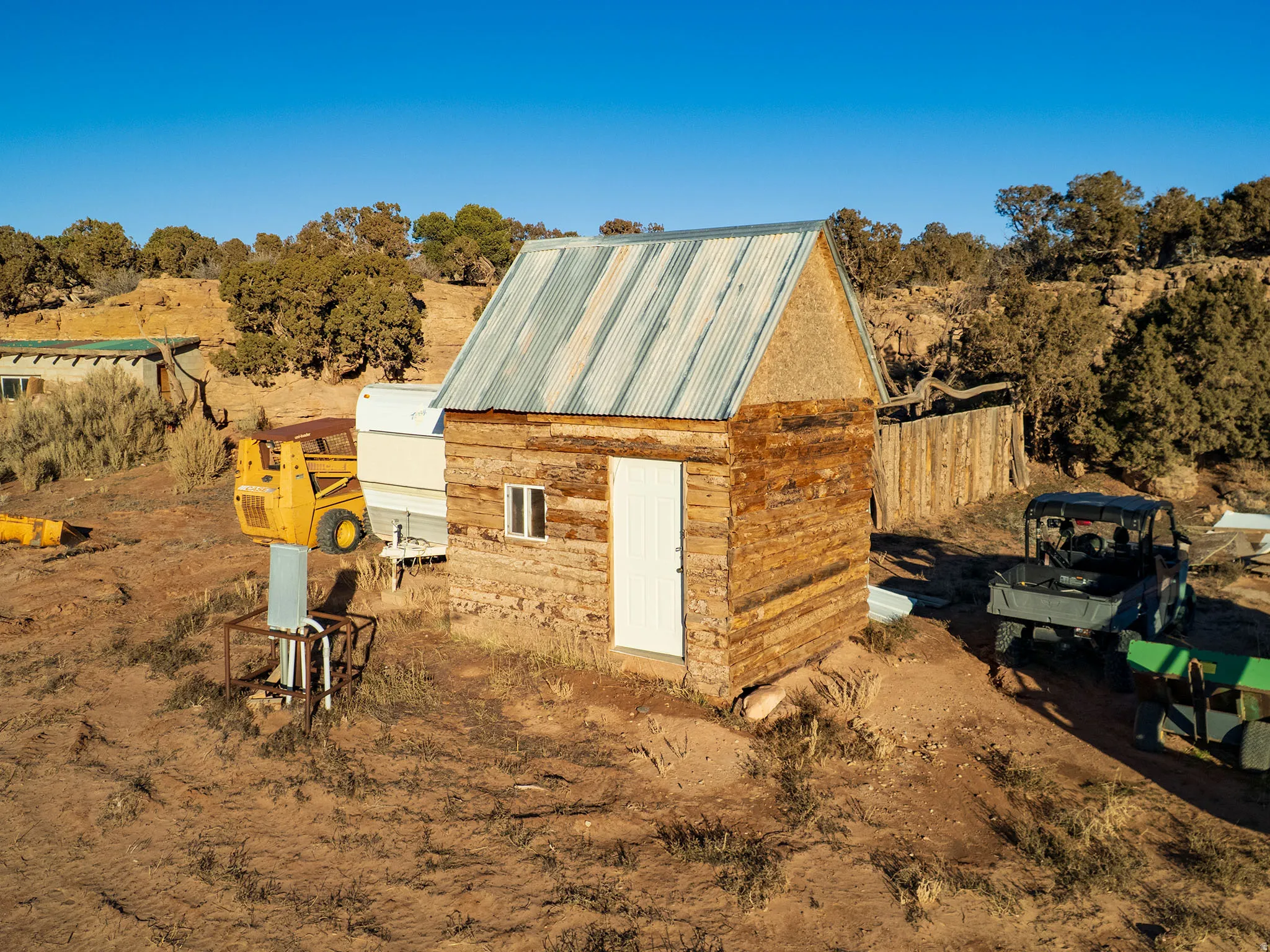 View of outbuilding with a rural view