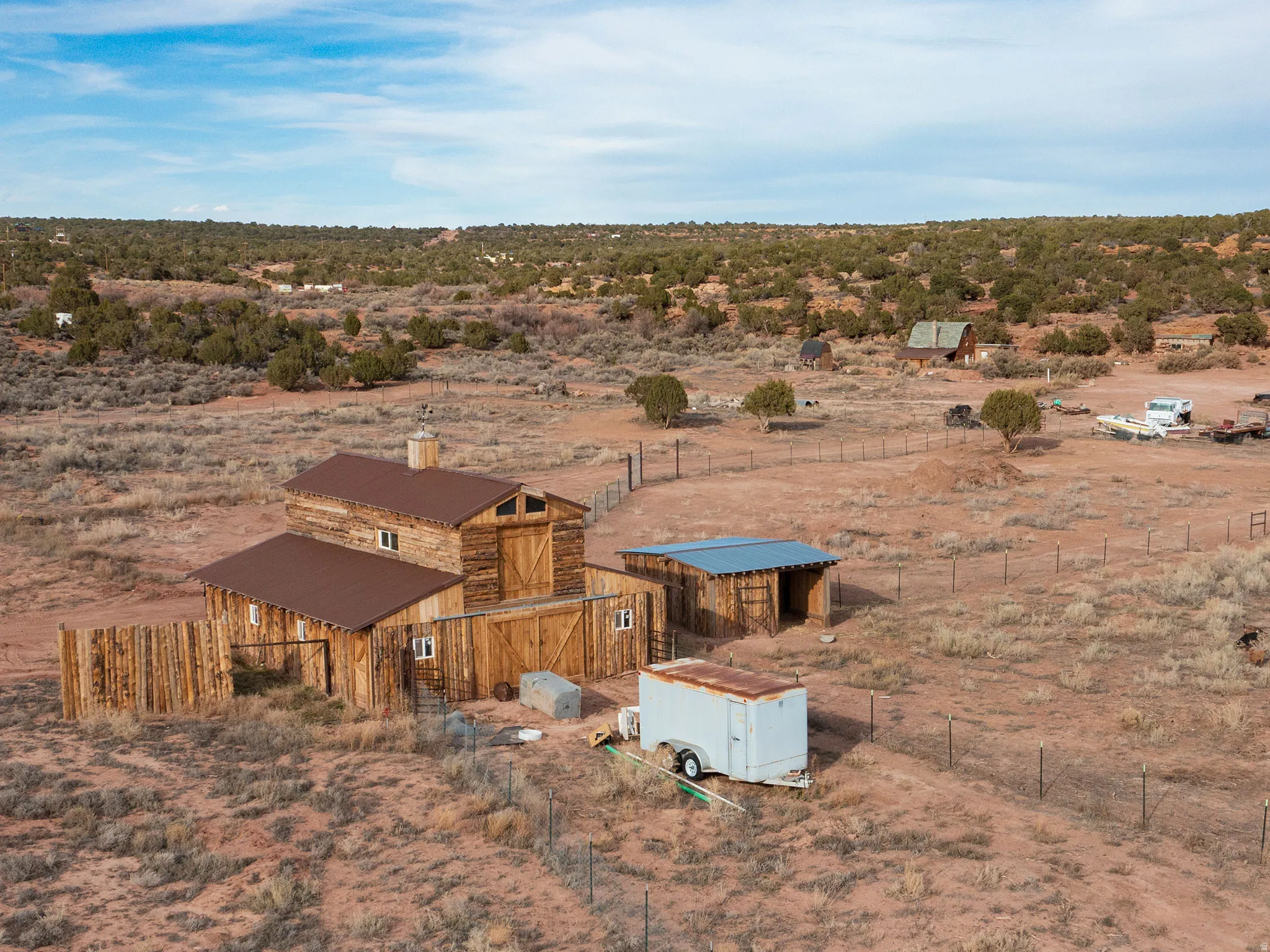 View of rural area with a desert landscape